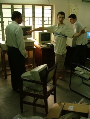 Tom directing the computers