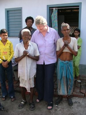Mrs Weldon at the leper colony
